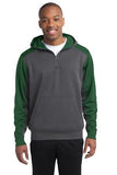 Sport-Tek® Tech Fleece Colorblock 1/4-Zip Hooded Sweatshirt. ST249.