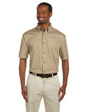 M500S Harriton Men's Easy Blend™ Short-Sleeve Twill Shirt with Stain-Release